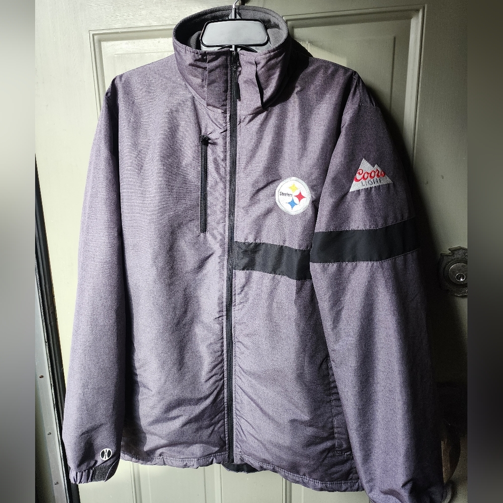 Pittsburgh Steelers and Coors Light  Antigua Jacket sz L